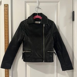 Xhilaration faux leather jacket kid size small